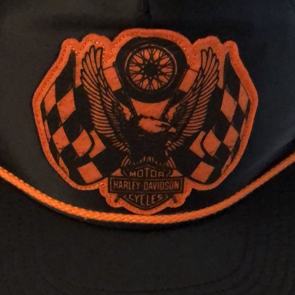 Harley Davidson 120th Anniversary Men’s Racing Flag Eagle SnapBack Hat OS NWT - Picture 15 of 16